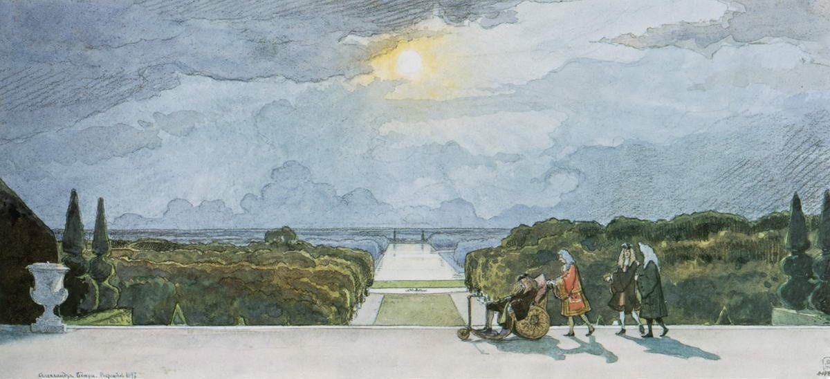 Версаль. Прогулка короля, Alexandre Benois, 1897