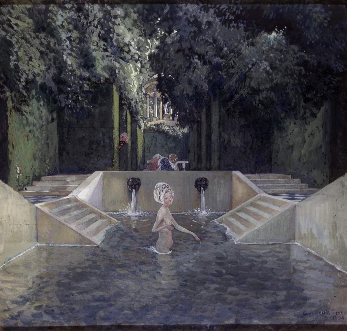 Купальня маркизы, Alexandre Benois, 1906