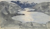 Горы на берегу залива (Норвегия)