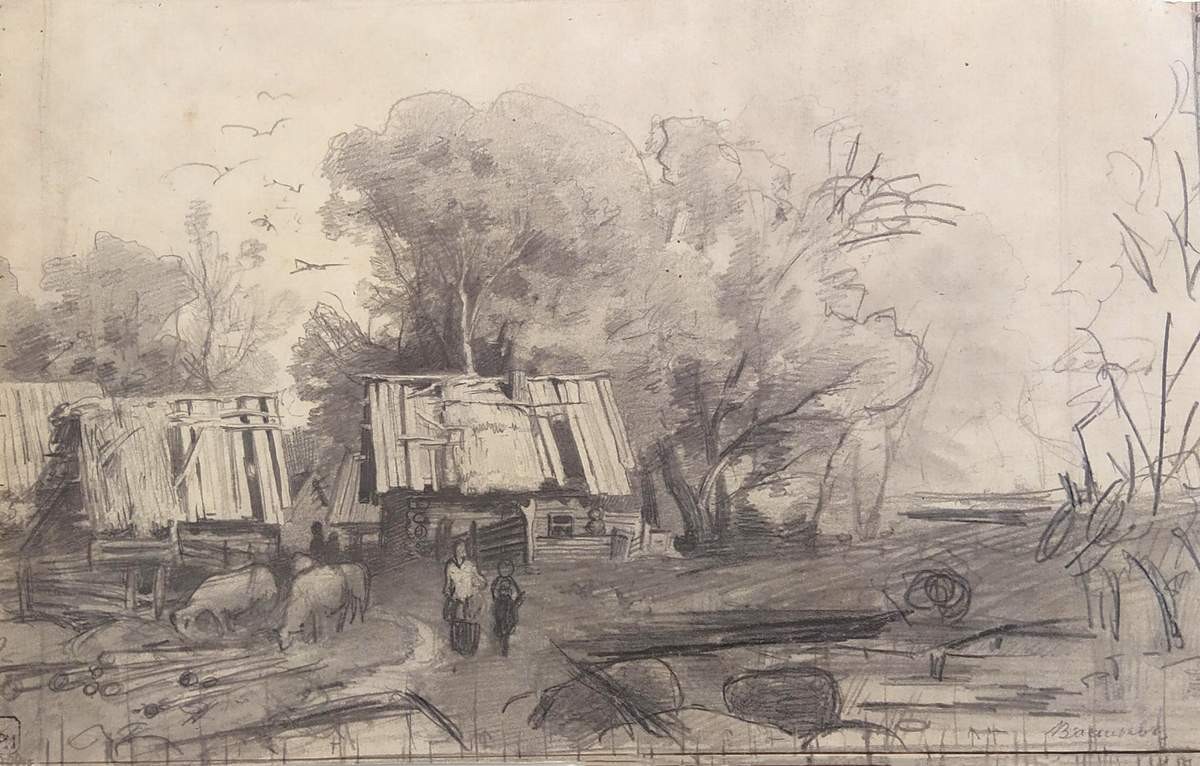 В деревне, Fyodor Vasilyev, 1869