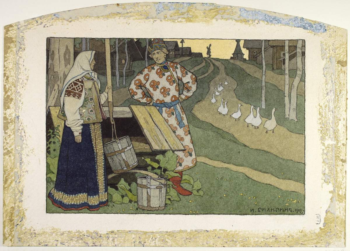 Красная девица и добрый молодец, Ivan Bilibin, 1902