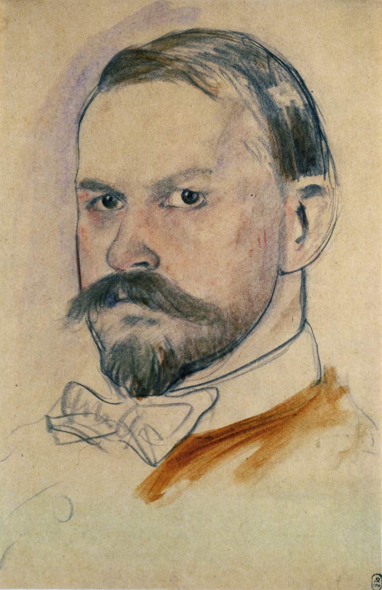 Автопортрет, Boris Kustodiev, 1904