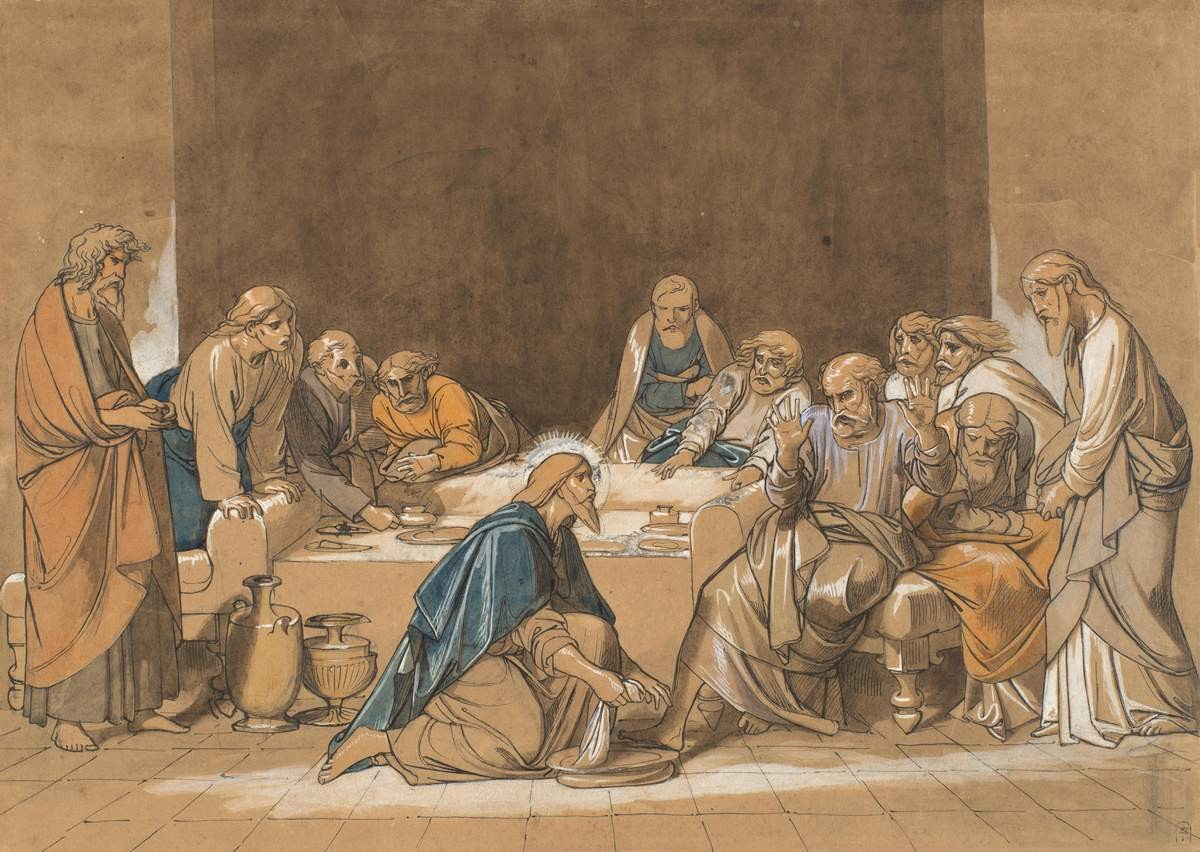 Омовение ног, Fedor Antonovich Bruni, 1841–1843