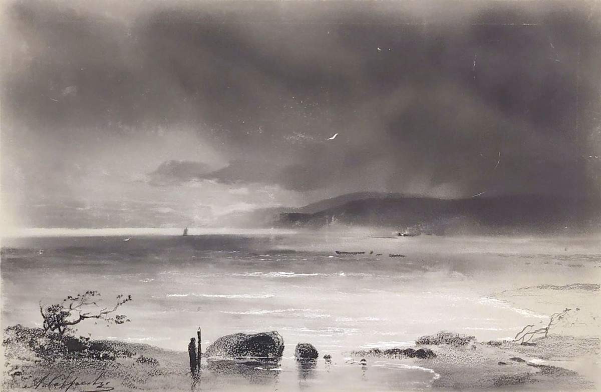 Пейзаж. Волга, Alexei Savrasov, 1870s (?)