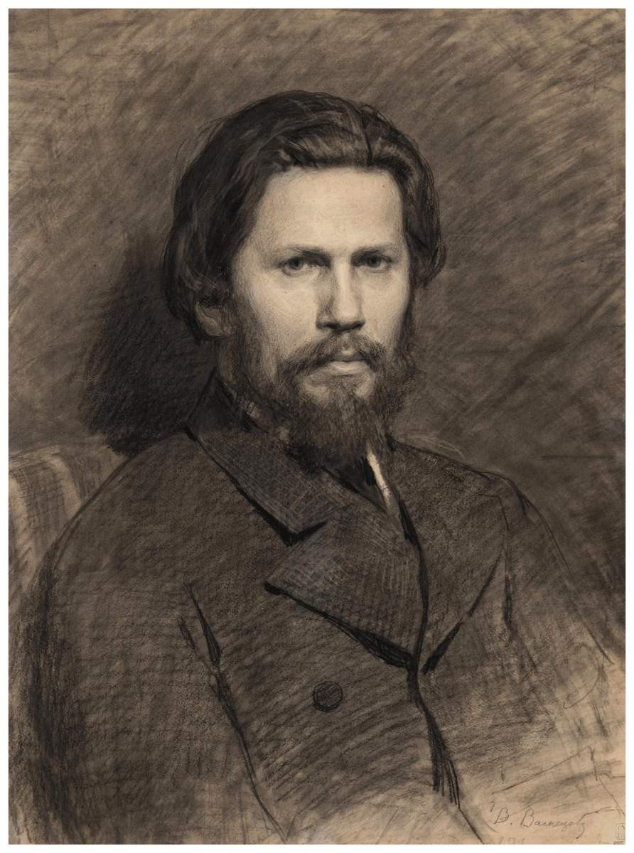 Портрет И. Н. Крамского, Viktor Vasnetsov, 1871