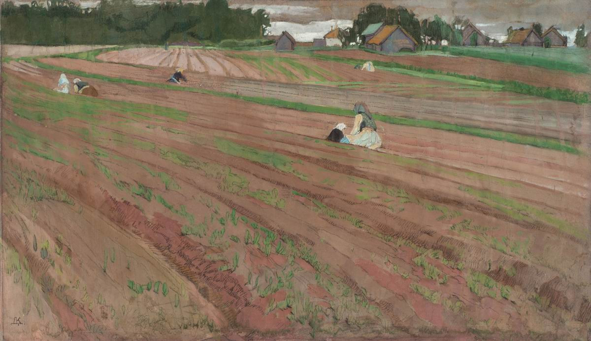 Огороды (Задворки), Dmitry Kardovsky, 1905