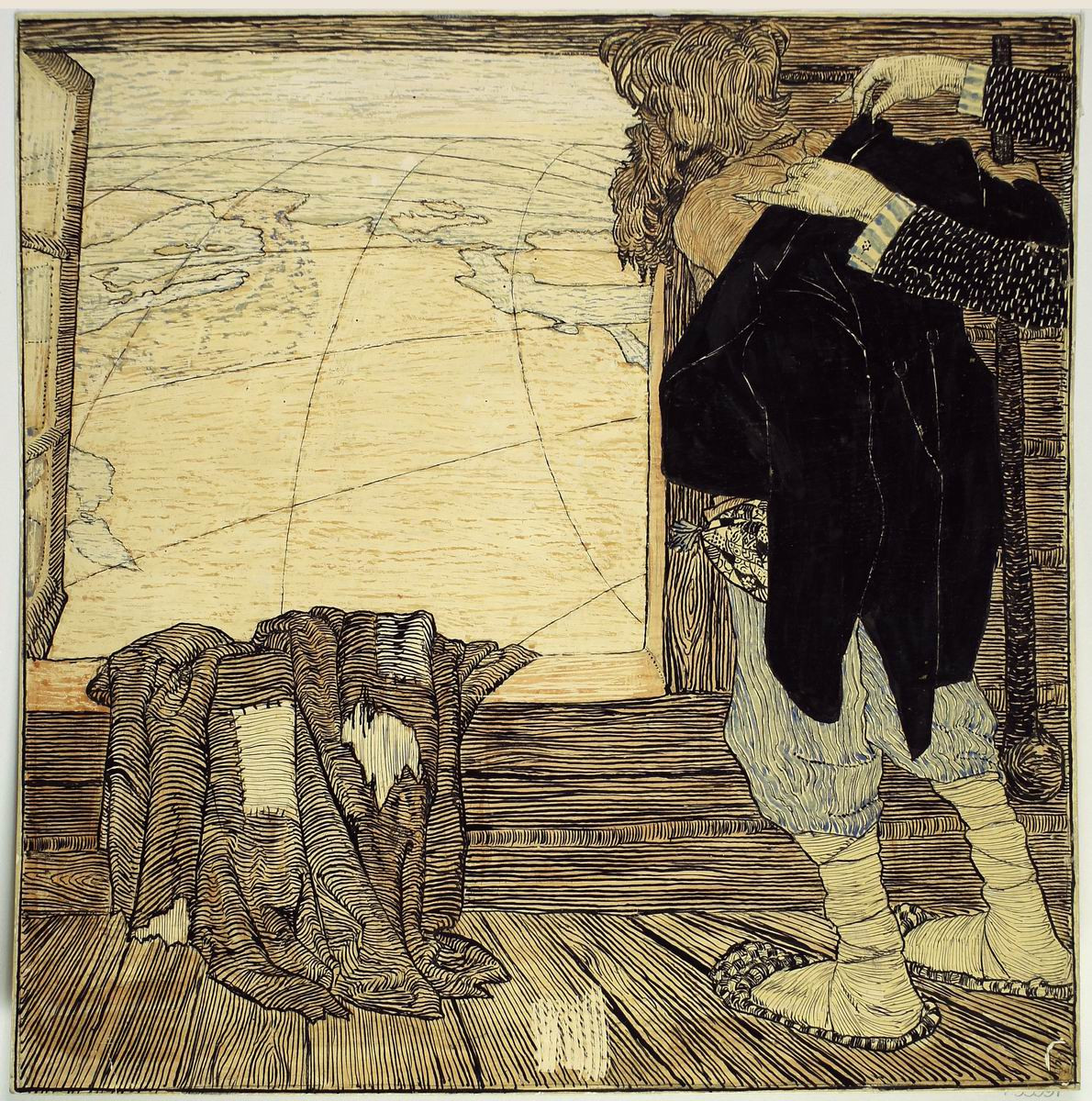 Земельная реформа 1905 г. (?). Карикатура, Dmitry Kardovsky, 1905