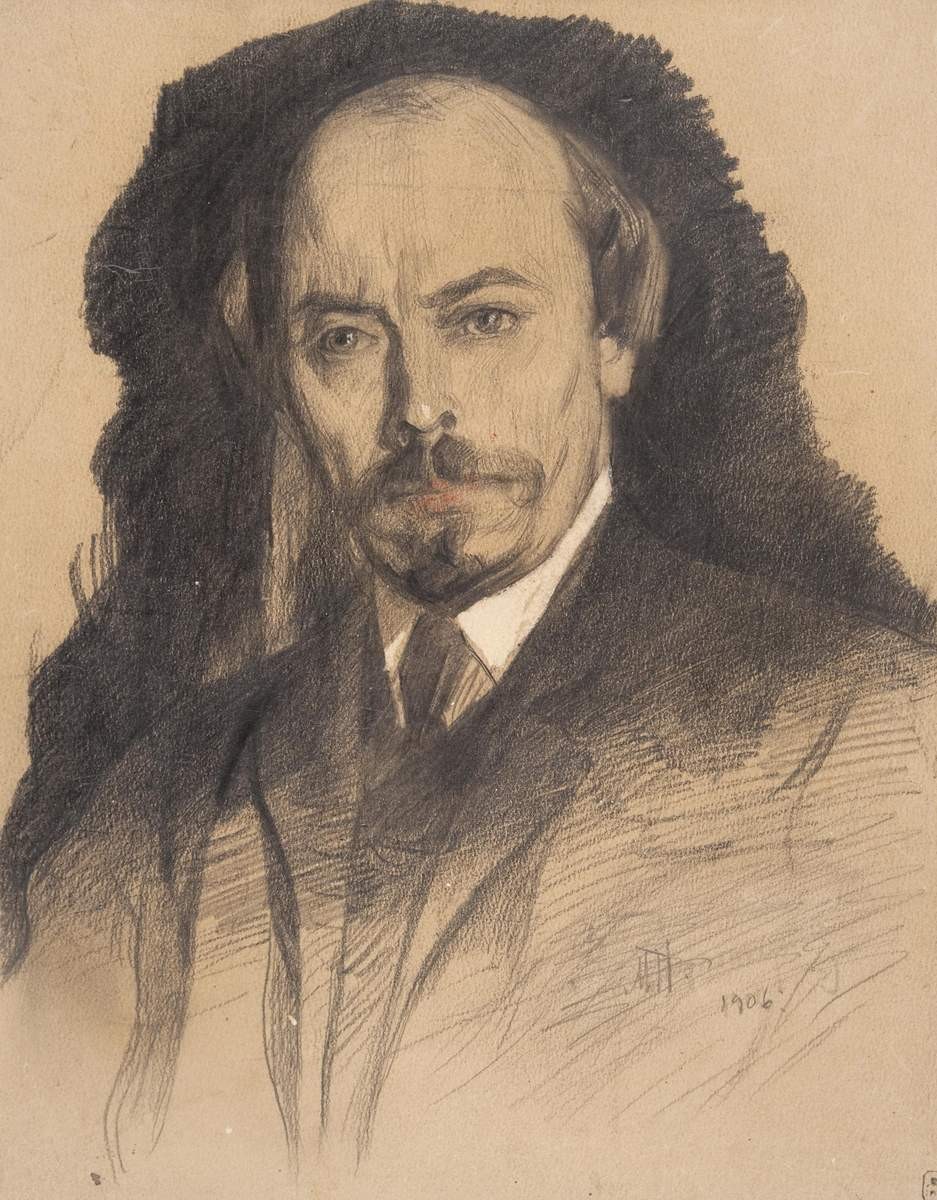 Автопортрет, Mikhail Nesterov, 1906