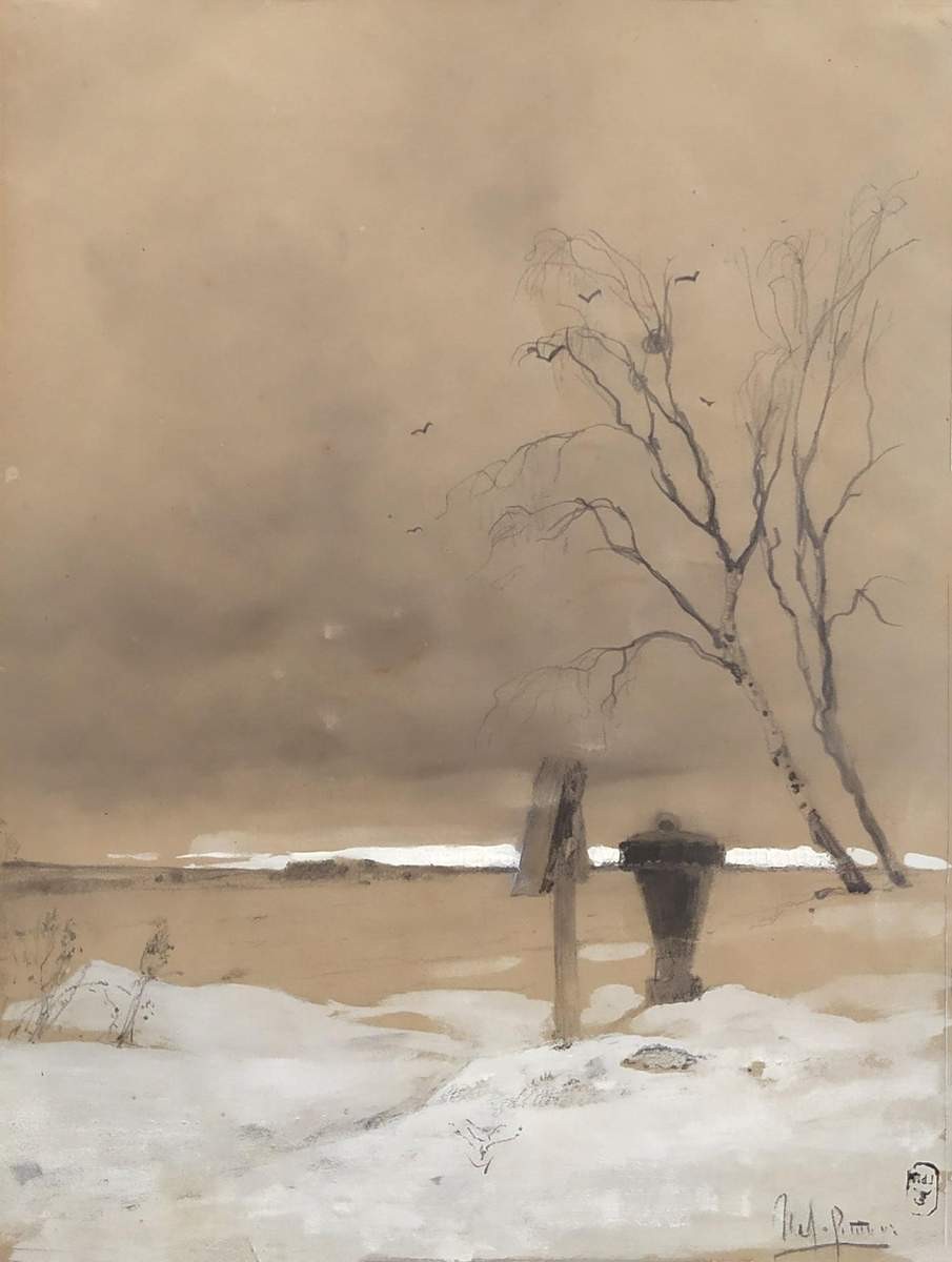 Могила Нади Яковлевой в имении Ларино Смоленской губернии, Isaac Levitan, 1882 (?)