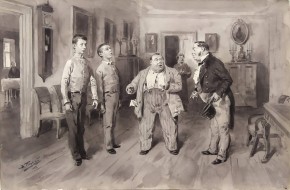 Знакомство Чичикова с сыновьями Петуха