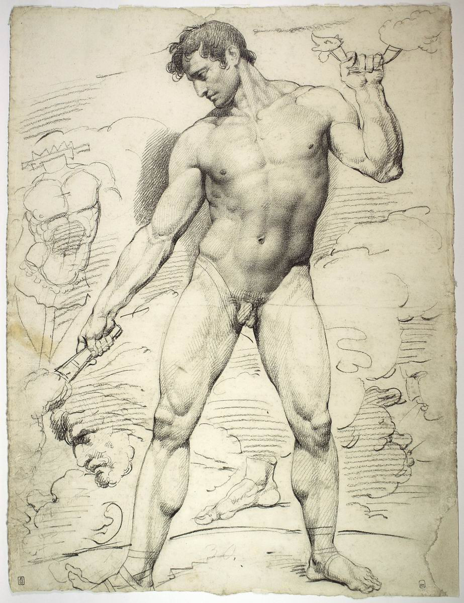 Натурщик с факелом, Aleksey Yegorov, 1803–1806