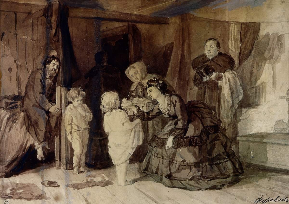 Дама-благотворительница, Firs Zhuravlev, 1860s (?)