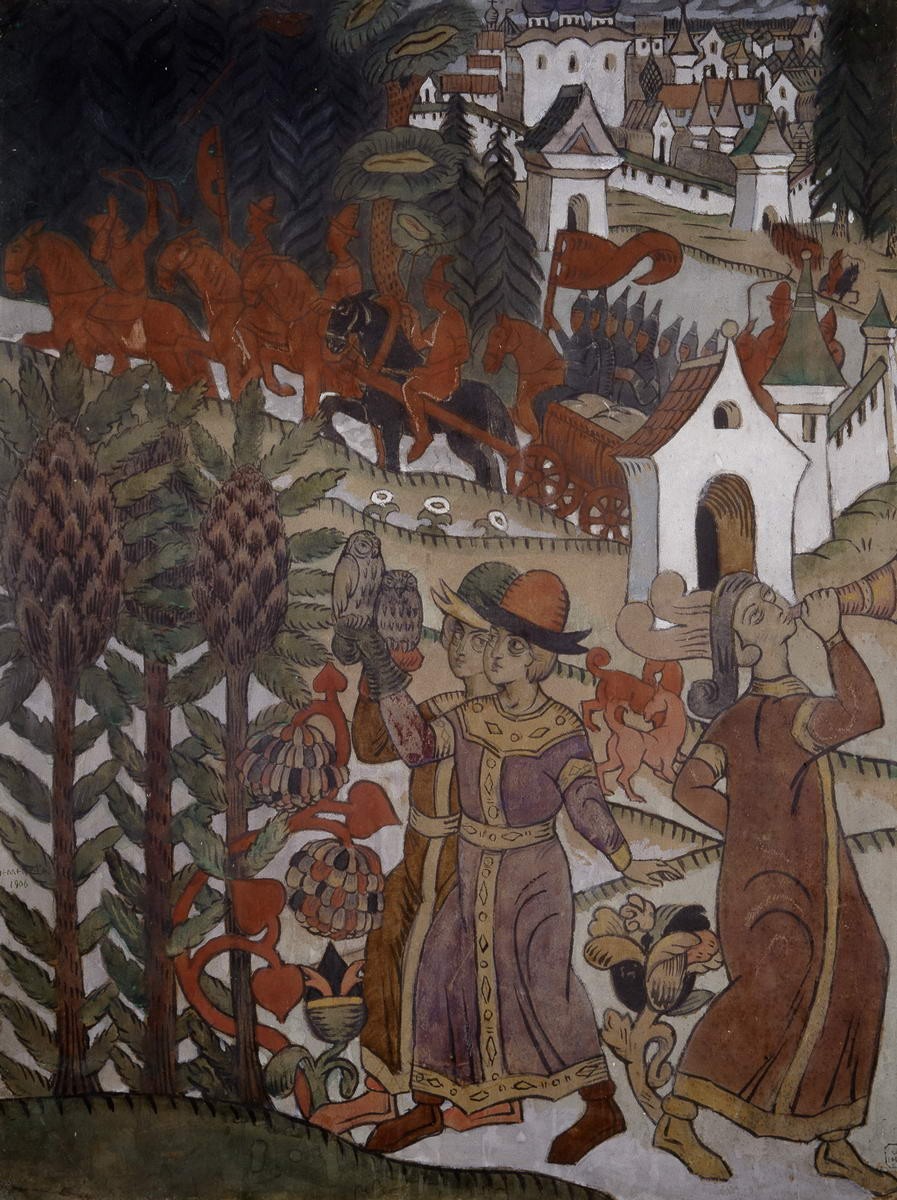 Соколиная охота, Dmitri Stelletsky, 1906