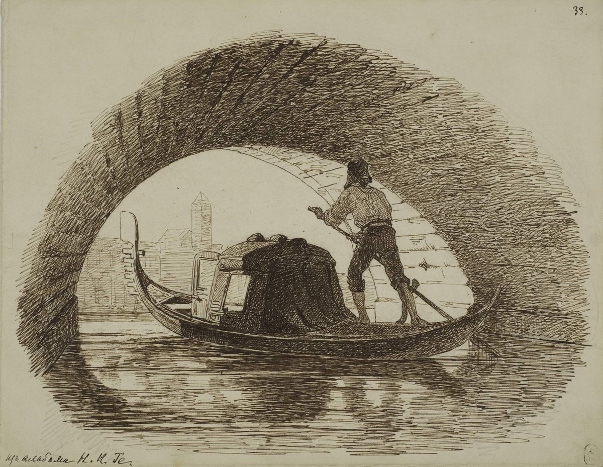 Гондольер, Nikolai Ge, late 1850s – early 1860s