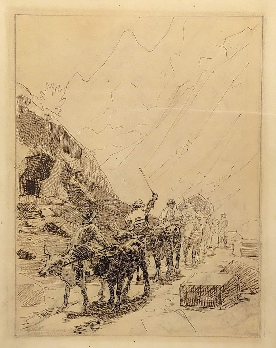 Перевозка мрамора из Каррары, Nikolai Ge, 1868 (?)
