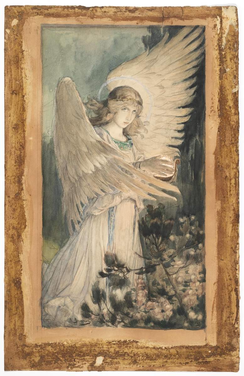 Коленопреклоненный архангел, Viktor Vasnetsov, 1885–1886