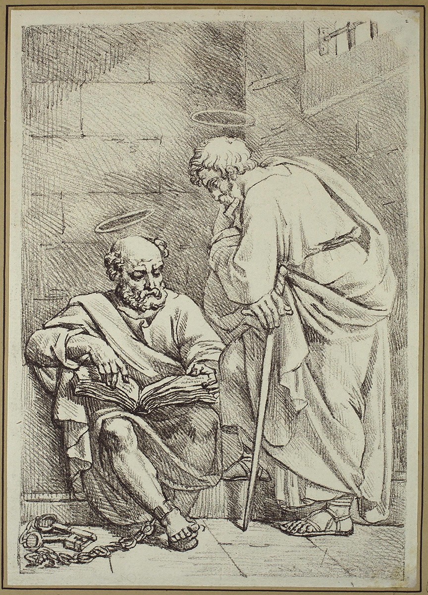 Апостолы Петр и Павел в темнице, Aleksey Yegorov, 1814