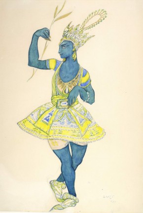 Синий бог. Эскиз костюма к балету «Синий бог»