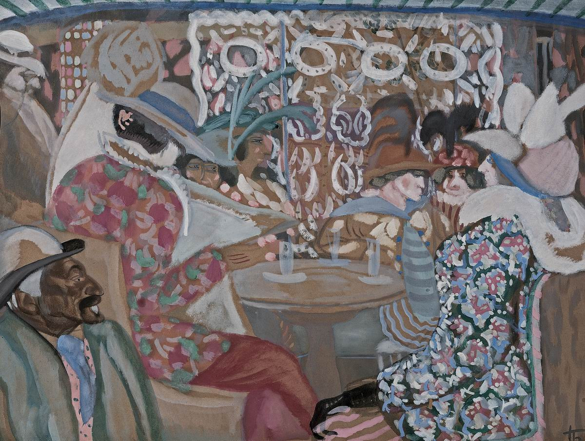 Парижское кафе, Boris Grigoriev, 1913