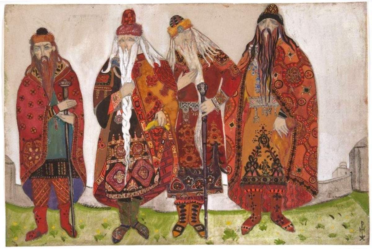 Бояре, Nicholas Roerich, 1914