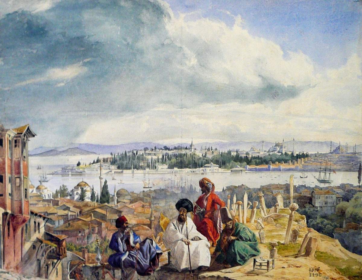 Вид на Константинополь с кладбища в Пере, Grigory Gagarin, 1835–1836