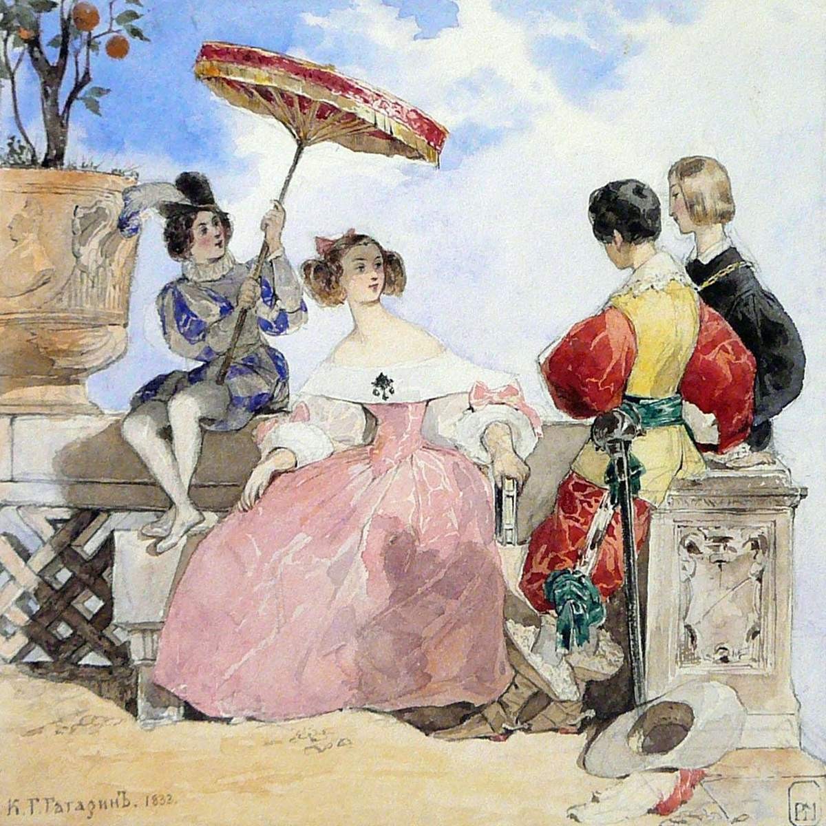 «Пред испанкой благородной...», Grigory Gagarin, 1833