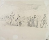 Саперы, возводящие укрепления под огнем неприятеля