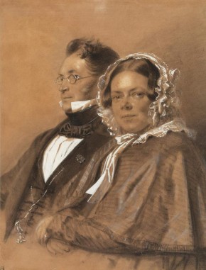 Портрет Э. Х. Ленца с женой