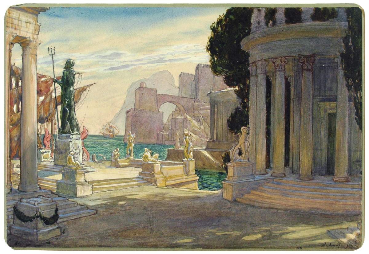Декорация к балету Делиба "Сильвия", Eugene Lanceray, 1901