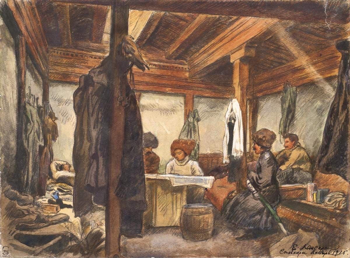 В сакле, Eugene Lanceray, 1915