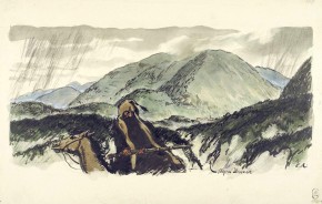  Горец на лошади. Иллюстрация к повести Л.Н. Толстого "Хаджи-Мурат" гл. XIX