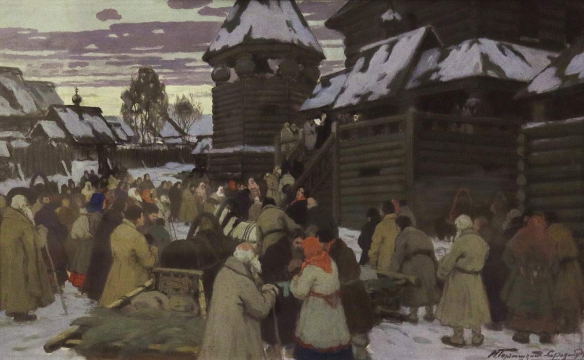 Чтение указа в Древней Руси, Ivan Goryushkin-Sorokopudov, 1911