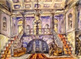Set design for a performance based on Alexander Griboyedov’s play Woe from Wit