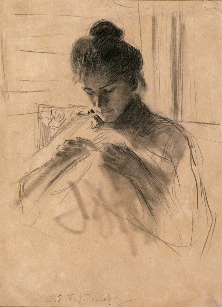 Портрет Ю. Е. Кустодиевой, Boris Kustodiev, 1903