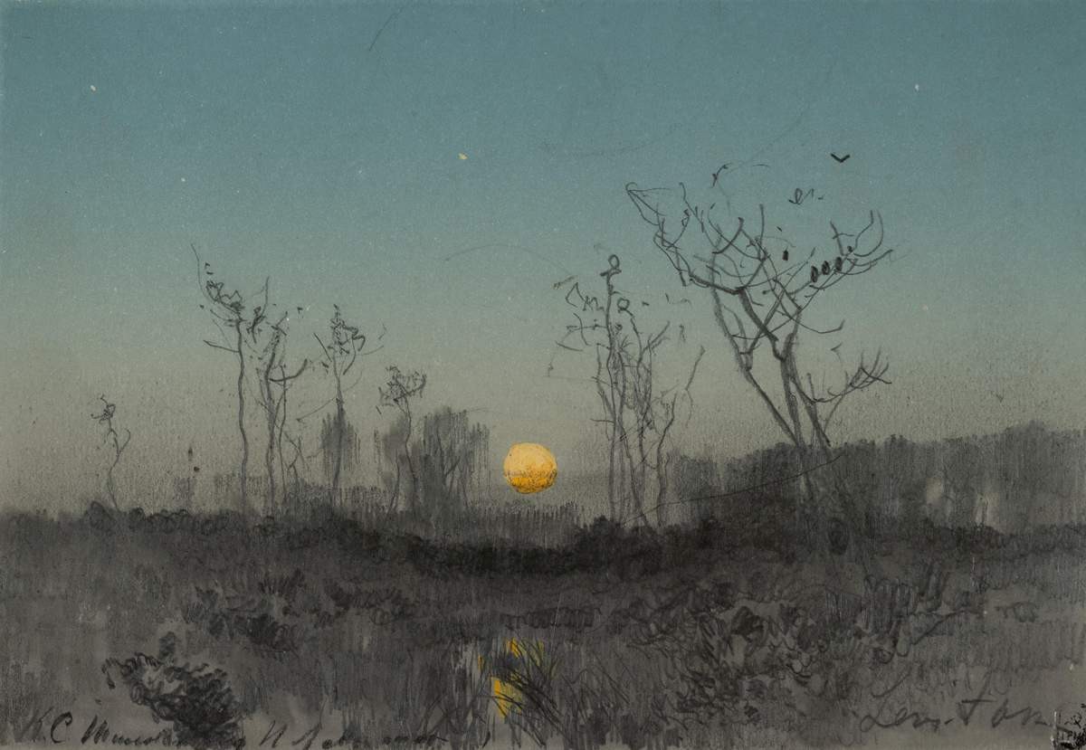 Лунный пейзаж, Isaac Levitan, 1880s