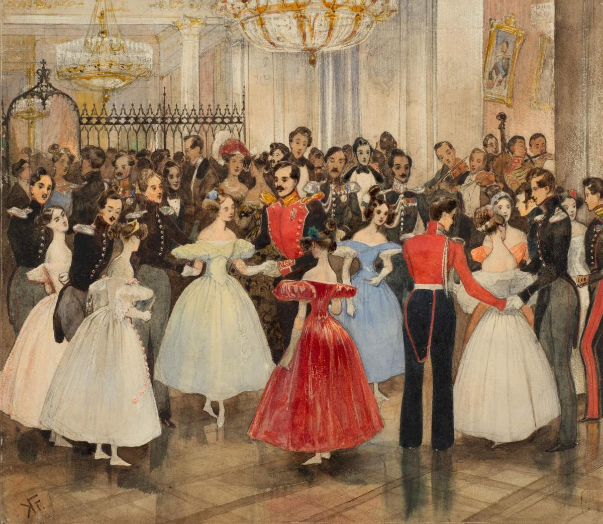 Бал у княгини М. Ф. Барятинской, Grigory Gagarin, second half of the 1830s