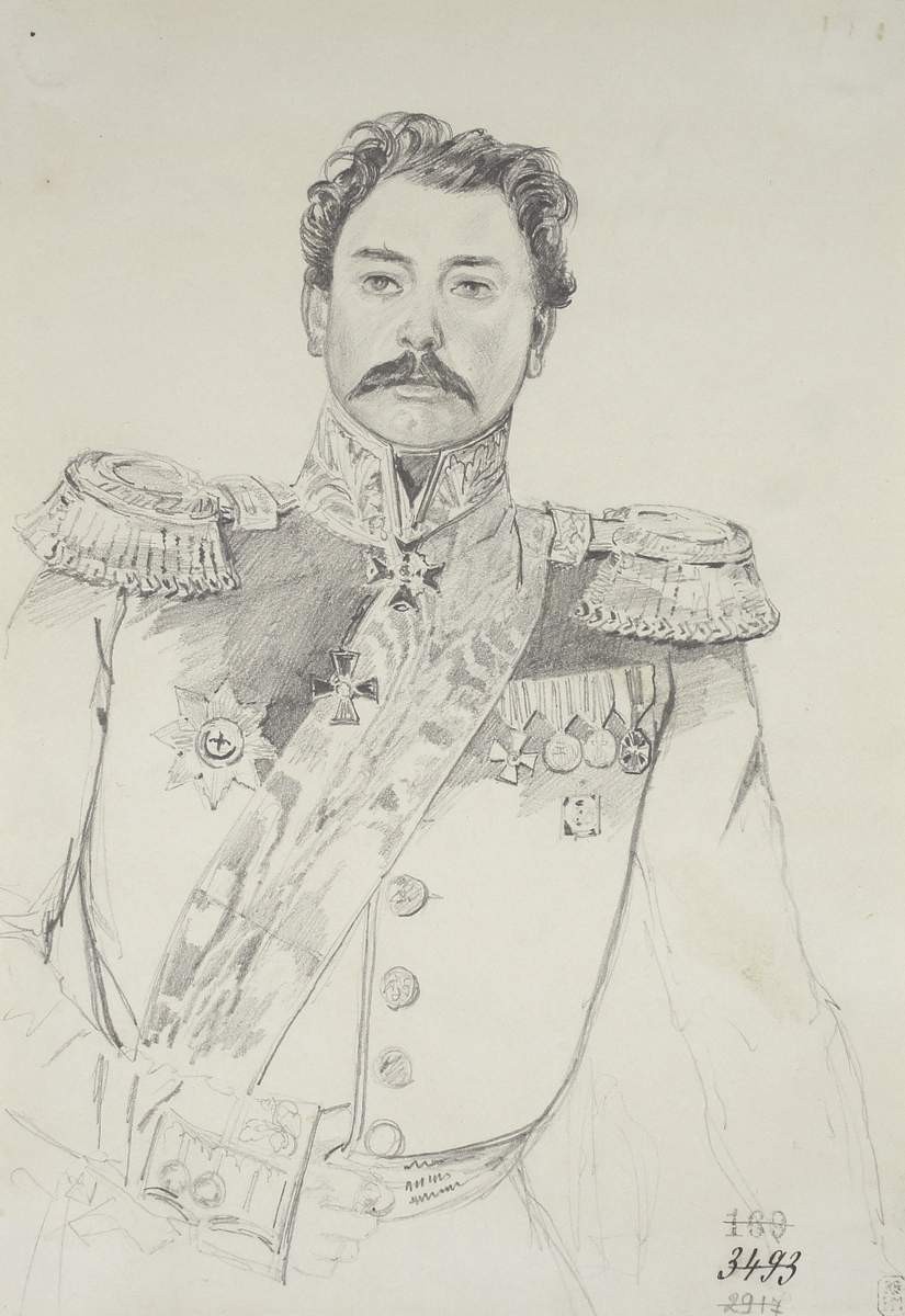 Портрет генерал-майора Франца Карловича Клюки фон Клюкенау (1791–1851), Grigory Gagarin, 1840–1842