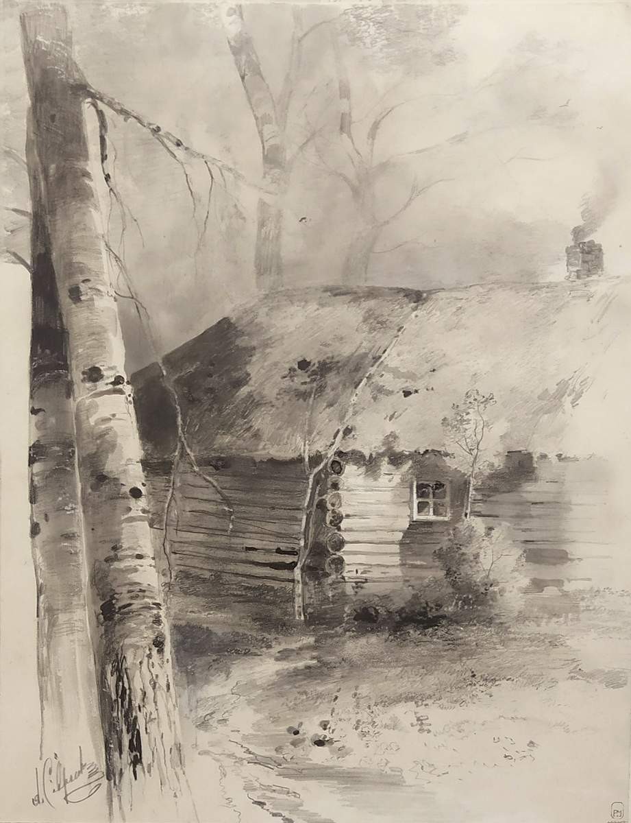 Избушка, Alexei Savrasov, mid-19th century (?)