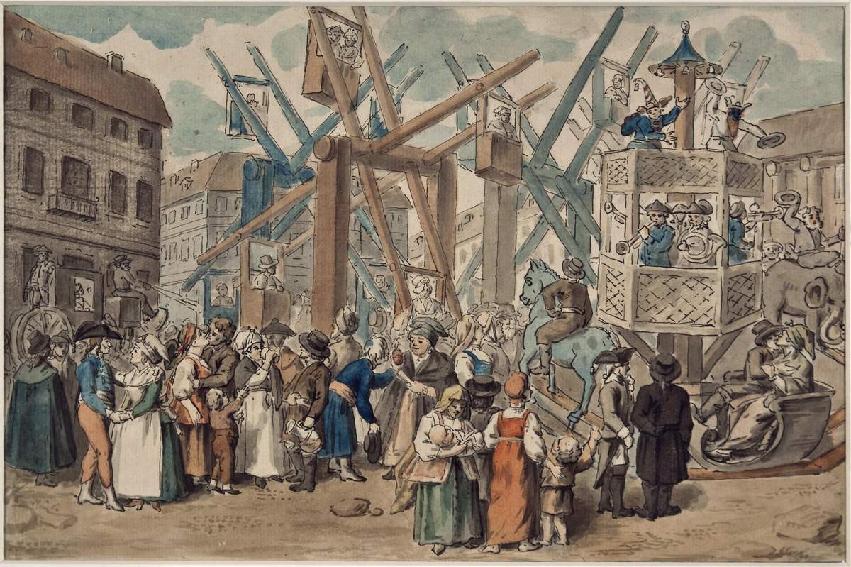 Гулянье на пасхальной неделе в Петербурге, Gavriil Skorodumov, 1790