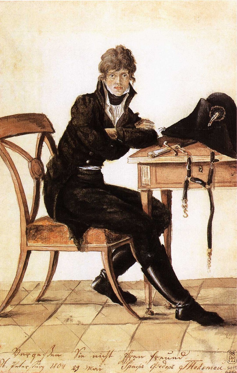 Автопортрет, Fyodor Petrovich Tolstoy, 1804