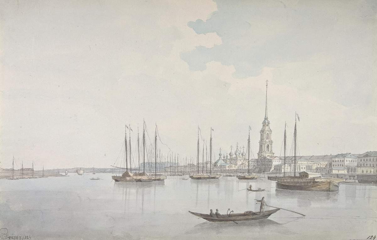 Волга. Рыбинск, Nikanor Chernetsov, 1838