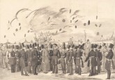 Встреча великого князя Михаила Павловича в лагере лейб-гвардейского Финляндского полка 8 VII 1837 г.