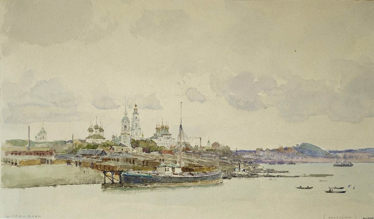 Вид г. Костромы, Nikolay Gritsenko, 1890s
