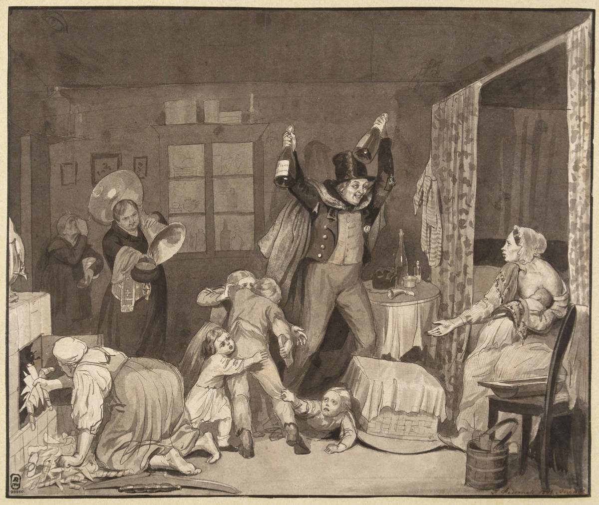 Крестины, Pavel Fedotov, 1847