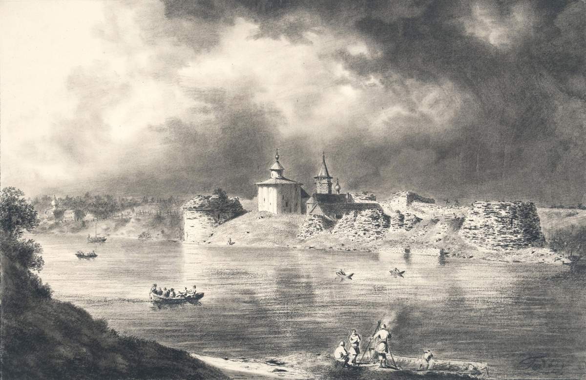 Вид Старой Ладоги, Ivan Aivazovsky, 1830s (?)