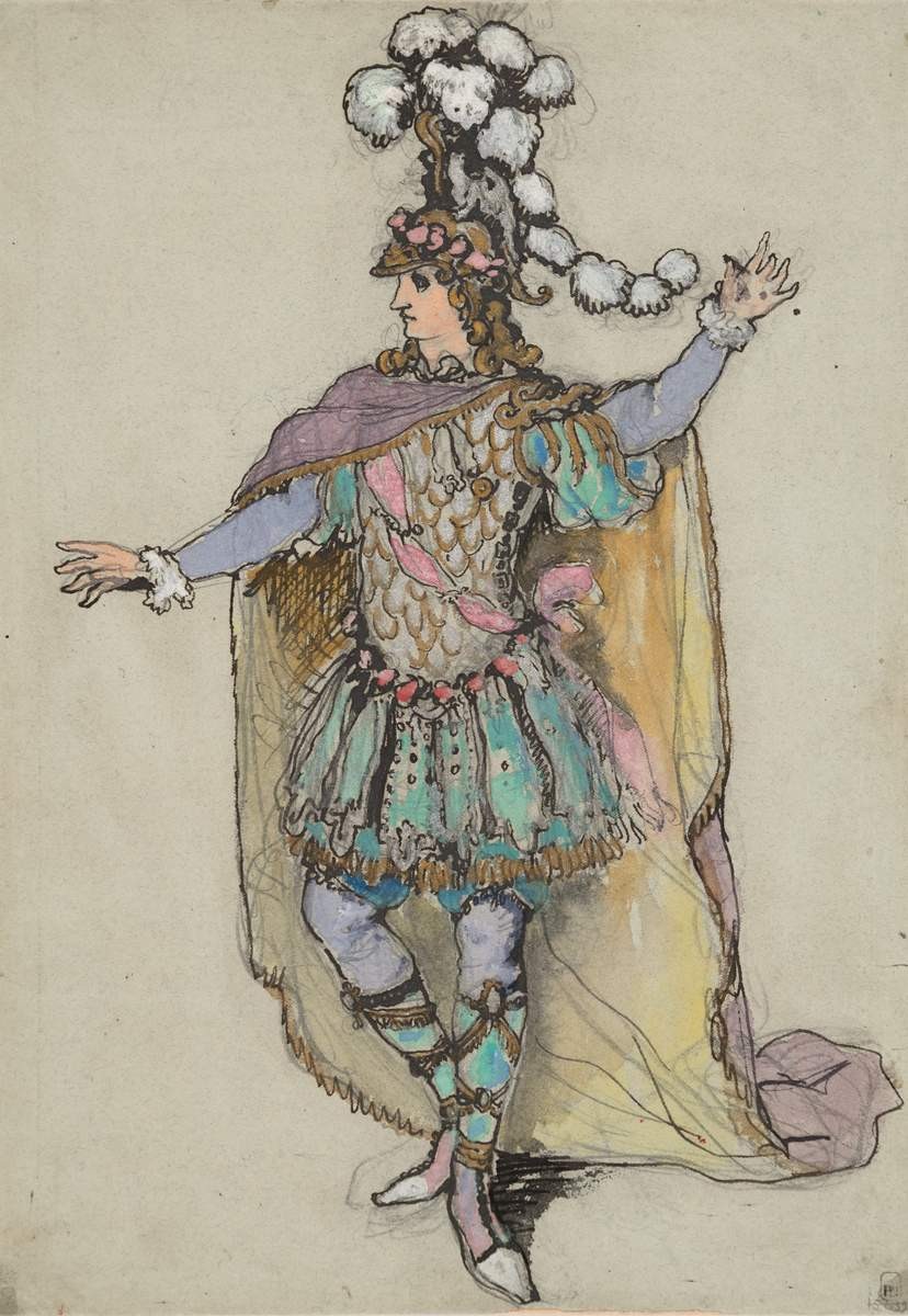 Виконт Рене де Божанси в образе Ринальдо, Alexandre Benois, 1907