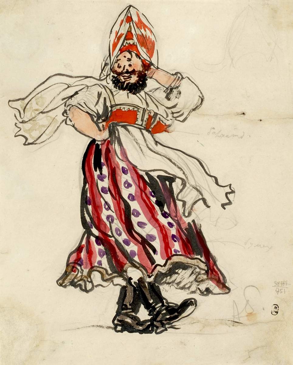 Ряженый — баба, Alexandre Benois, 1911-1920