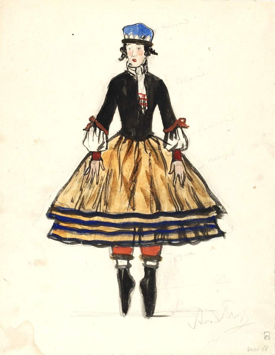 Уличная танцовщица, Alexandre Benois, 1911-1920