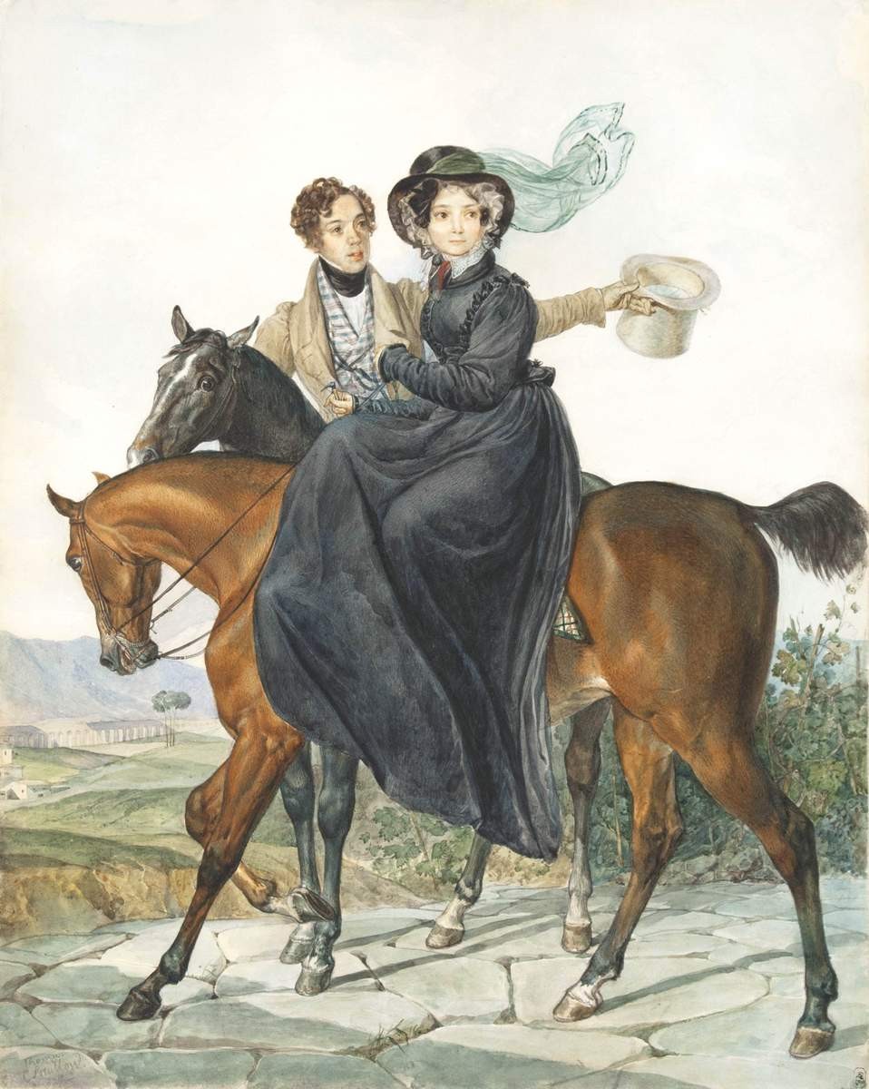 Портрет К. А. и М. Я. Нарышкиных, Karl Bryullov, 1827