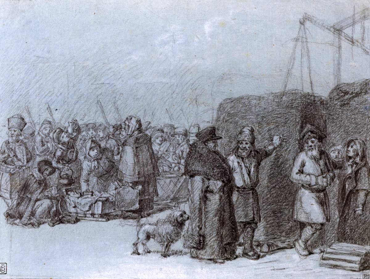 На Сенном рынке, Alexey Venetsianov, between 1823 and 1826